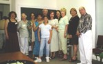 GRAND OPENING CCA 2005: Zoila Prez, Martha Echeverria, Silvia Quintana, Myriam Esguerra, JP Melville (OCISO), Erenia H. Oliver, Annabell Obando e hija, Carol Clarke (OCISO), Bev Bakka (United Way), Jorge Gallardo.